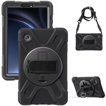 eSTUFF AUSTIN Defender -kotelo Samsung Galaxy Tab A9:lle – musta