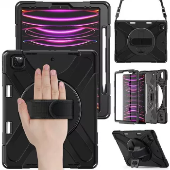 Tablettikotelo eSTUFF ES683251-BULK musta iPad 12.9 2018-2022 kevyt muotoilu