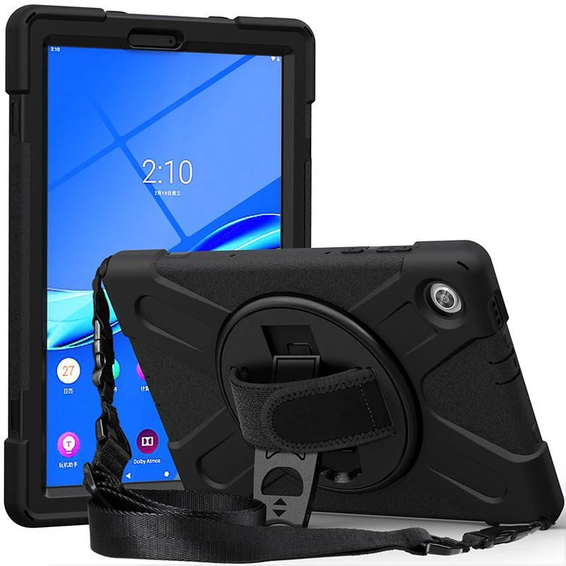 eSTUFF AUSTIN Defender kotelo Lenovo TAB M10 HD 2nd Gen (TB-X306X) – musta