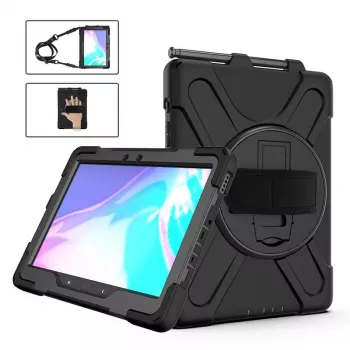 eSTUFF CHICAGO Full Body Defender -kotelo Samsung Galaxy Tab Active Pro/Active 4 Pro - musta