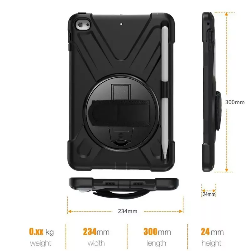 Suojakotelo eSTUFF AUSTIN Defender -kotelo iPad Mini 5/4 musta
