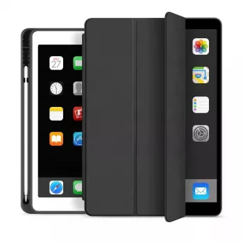 eSTUFF SEATTLE kynäkotelo iPad 9.7 2018/2017 – musta PU-nahka