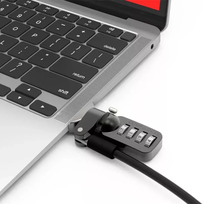 Compulocks Ledge MacBook Air 13 tuuman M2 ja M3 numerolukolla hopea