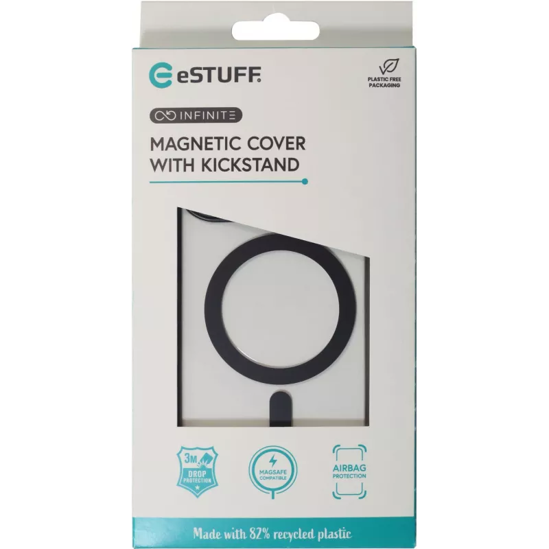 Suojakotelo eSTUFF ES67141102 iPhone 16 Pro 6,3 tuumaa läpinäkyvä musta