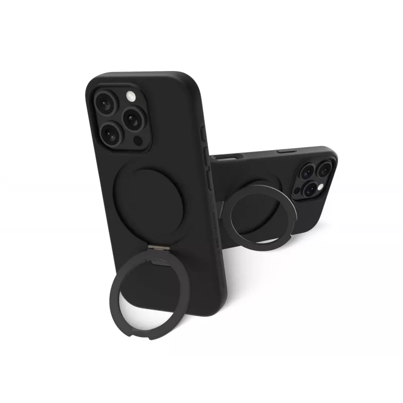 dbramante1928 Iceland Ultra D3O MS Kick IUK1BL006296 takakansi jalustalla iPhonelle, MagSafe, muovia, musta