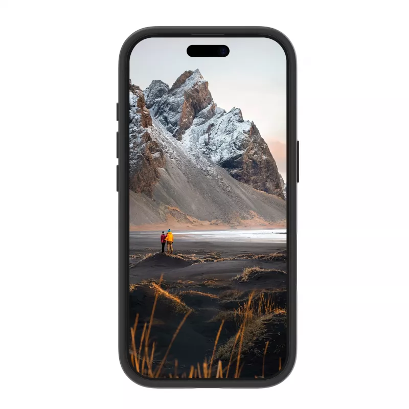 dbramante1928 Iceland Ultra D3O MS Kick IUK1BL006296 takakansi jalustalla iPhonelle, MagSafe, muovia, musta