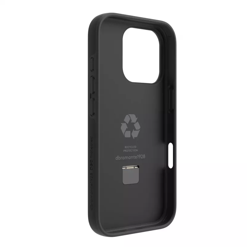 dbramante1928 Iceland Ultra D3O MS Kick IUK1BL006296 takakansi jalustalla iPhonelle, MagSafe, muovia, musta