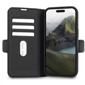 Taittuva kotelo dbramante1928 Oslo Pro Apple iPhone 16 musta PU muovi