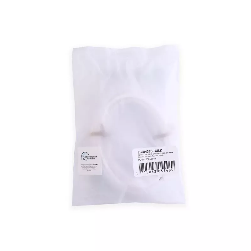 eSTUFF ES604370-BULK USB-kaapeli USB 2.0 1 m USB-C valkoinen