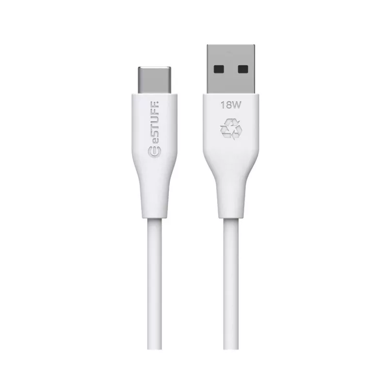 USB-kaapeli eSTUFF ES605170 1 m USB-C - USB-A USB 2.0 valkoinen