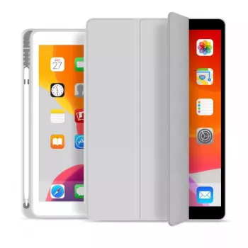 eSTUFF SEATTLE kynäkotelo iPad 9.7 2018/2017 – harmaa PU-nahka