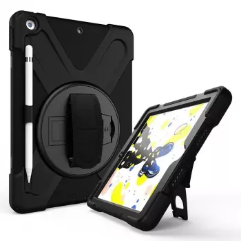 Suojakotelo eSTUFF CHICAGO Full Body Defender Case iPad 10.2 musta