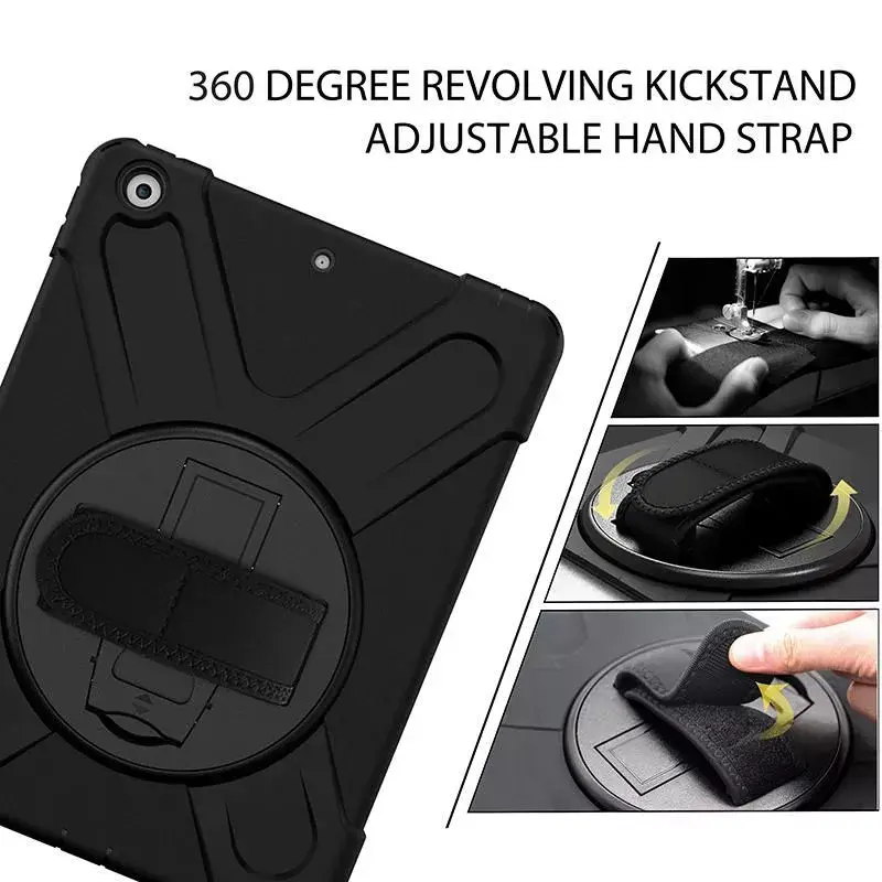 Suojakotelo eSTUFF CHICAGO Full Body Defender Case iPad 10.2 musta