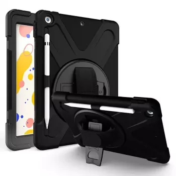 Suojakotelo eSTUFF CHICAGO Full Body Defender Case iPad 10.2 musta