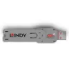 Porttitulpan avain Lindy USB Type-A porttitulpan avain pinkki