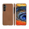 dbramante1928 Lynge LMSSGTDT6469 läppäkotelo Samsung Galaxy S25, kohokuvioitu nahka, vaaleanruskea