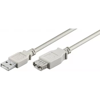 Microconnect USBAAF1 USB-kaapeli USB 2.0 1 m USB A harmaa