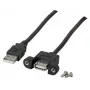Microconnect USBAAF1PANEL2 USB-kaapeli USB 2.0 1,8 m USB A musta