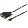 Microconnect MDPDVI1B videokaapeli-adapteri 1 m Mini DisplayPort - DVI-D musta