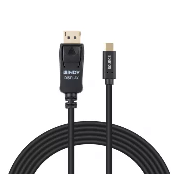 Lindy 3 m USB Type-C - DisplayPort 4K60 -adapterikaapeli HDR-tuella