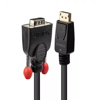 Lindy 0,5 m DisplayPort-VGA-kaapeli