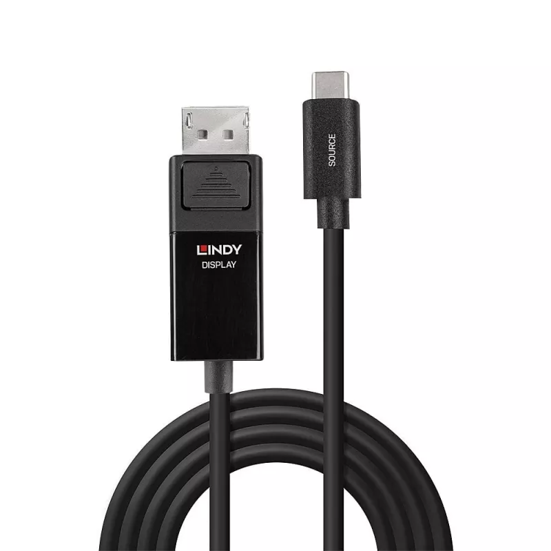 Lindy 1 m USB Type-C - DP 8K60 -adapterikaapeli