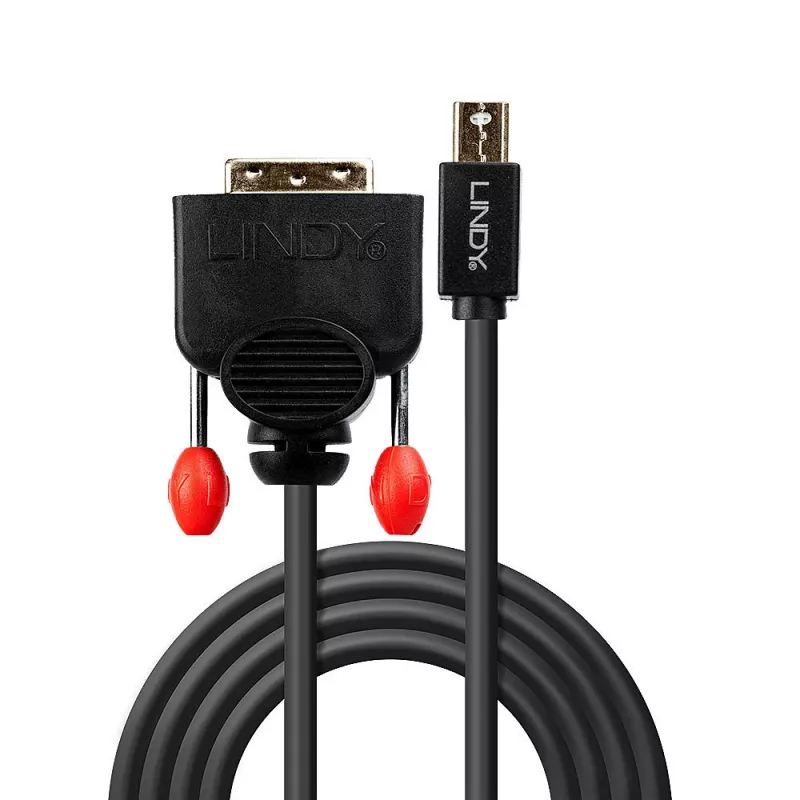 Lindy 1 m Mini DisplayPort - DVI -kaapeli, musta