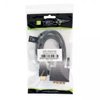Videokaapeliadapteri Techly ICOC-HDMI-D-045 5 m DVI-D musta