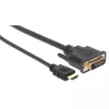 Techly videokaapeli HDMI - DVI-D uros/uros 1,8 m ICOC HDMI-D-018