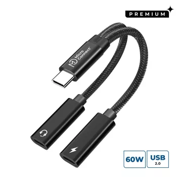 Microconnect MC-USBC-CFCF USB-kaapeli USB 2.0 0,13 m hopea