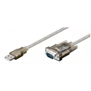 Microconnect 68875 sarjakaapeli läpinäkyvä 1,5 m USB Type-A VGA (D-Sub)