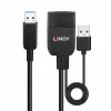 Lindy 35 m Hybrid USB 3.2 Gen 2 Type-A -kaapeli musta ABS