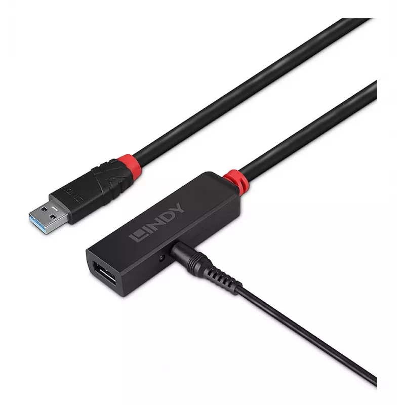Lindy 8 m USB 3.0 -aktiivijatkokaapeli ohut