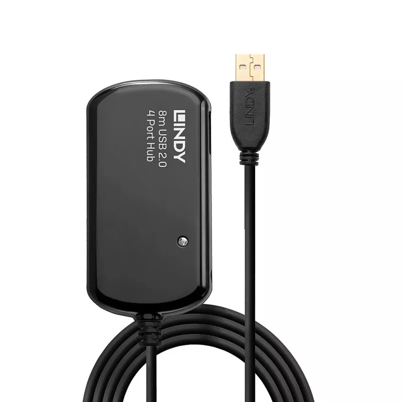Lindy 8 m USB 2.0 Active Extension Pro -keskitin