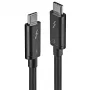 Lindy 0,5 m Thunderbolt 3 -kaapeli, passiivinen, 0,5 m, USB-C, USB-C, USB 3.2 Gen 1 (3.1 Gen 1), uros/uros, musta