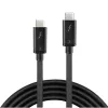 Lindy 41555 Thunderbolt 3 -kaapeli, passiivinen, USB-C-uros USB-C-urokseen, 0,5 m, 4K-tuki, musta