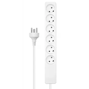 Microconnect MC-GRU0605DKW jatkojohto 5 m 6 pistorasiaa sisäkäyttöön valkoinen