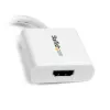 StarTech.com MDP2HDW Mini DisplayPort - HDMI -sovitin, passiivinen, 1920x1200, äänen läpivienti, Thunderbolt-yhteensopiva, 17 cm, valkoinen