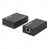 Manhattan HDMI 1080p Ethernet-extender-sarja, jopa 50 m yhdellä Cat6-kaapelilla, Tx- ja Rx-moduulit, IR-tuki, kolmen vuoden takuu