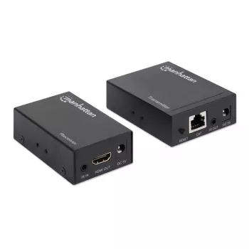 Manhattan HDMI 1080p Ethernet-extender-sarja, jopa 50 m yhdellä Cat6-kaapelilla, Tx- ja Rx-moduulit, IR-tuki, kolmen vuoden takuu