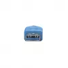 Manhattan USB-A - USB-A -jatkokaapeli 2 m uros-naaras sininen