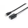 Equip USB 2.0 tyyppi A aktiivinen jatkokaapeli uros-naaras, 5 m