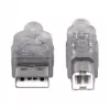 USB-A-USB-B-kaapeli Manhattan 345408 5 m uros-uros hopea