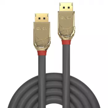 Lindy 1 m DisplayPort 1.4 -kaapeli, Gold Line