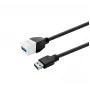 VivoLink USB 3.0 A - naaras -jatkokaapeli PROKEYUSB3AFM1W, 1 m, valkoinen