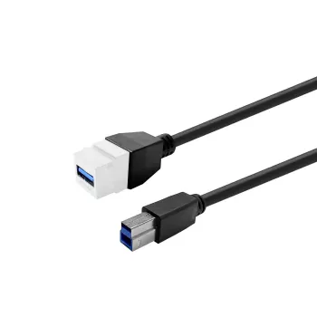 VivoLink USB 3.0 Type-A -jatkokaapeli, naaras-naaras, valkoinen, PROKEYUSB3AFBM5W