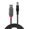 Adapterikaapeli USB-A-pistoke – DC 5,5/2,1 mm pistoke Lindy 70268
