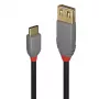 Lindy 0,15 m USB 2.0 Type-C - A -adapterikaapeli, Anthra Line, 0,15 m, USB A, USB C, USB 2.0, 0,48 Gbit/s, musta, harmaa