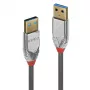 Lindy 36625 USB-kaapeli USB 3.2 Gen 1 (3.1 Gen 1) 0,5 m USB A harmaa