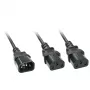 Lindy 2 m IEC-haaroituskaapeli IEC C14 – 2 x IEC C13